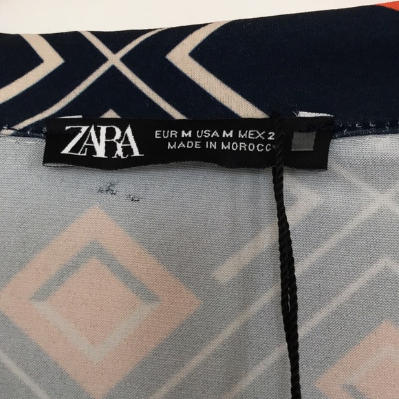 Zara Abstract Mini Dress Medium NWT - Picture 4 of 4